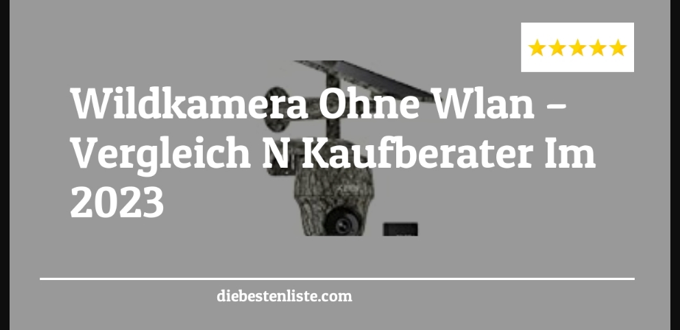Wildkamera Ohne Wlan – Vergleich & Kaufberater Im 2023