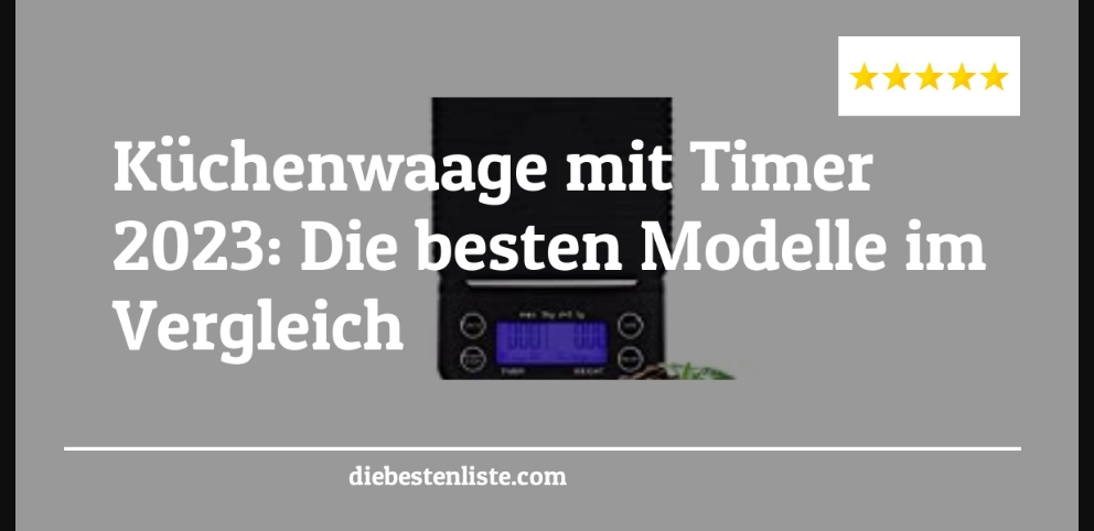 Küchenwaage mit Timer