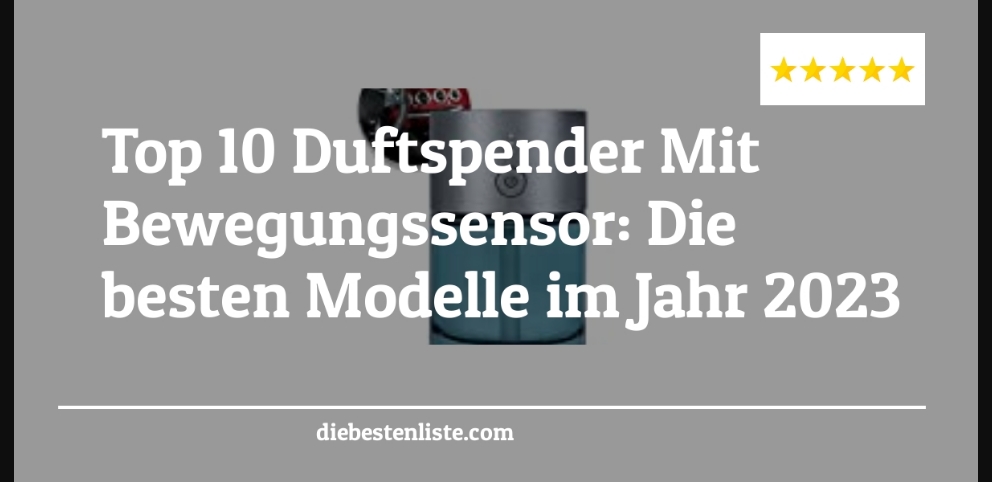 Duftspender Mit Bewegungssensor