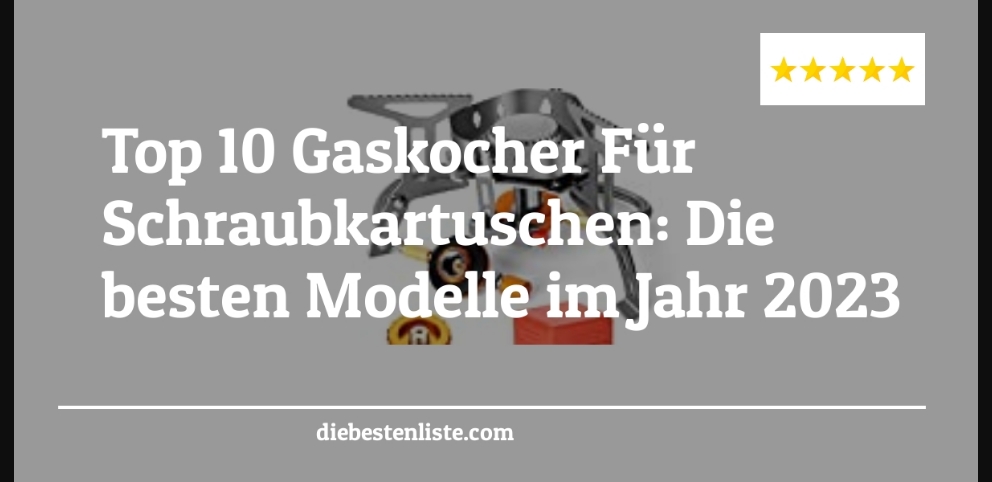 Gaskocher Fuer Schraubkartuschen