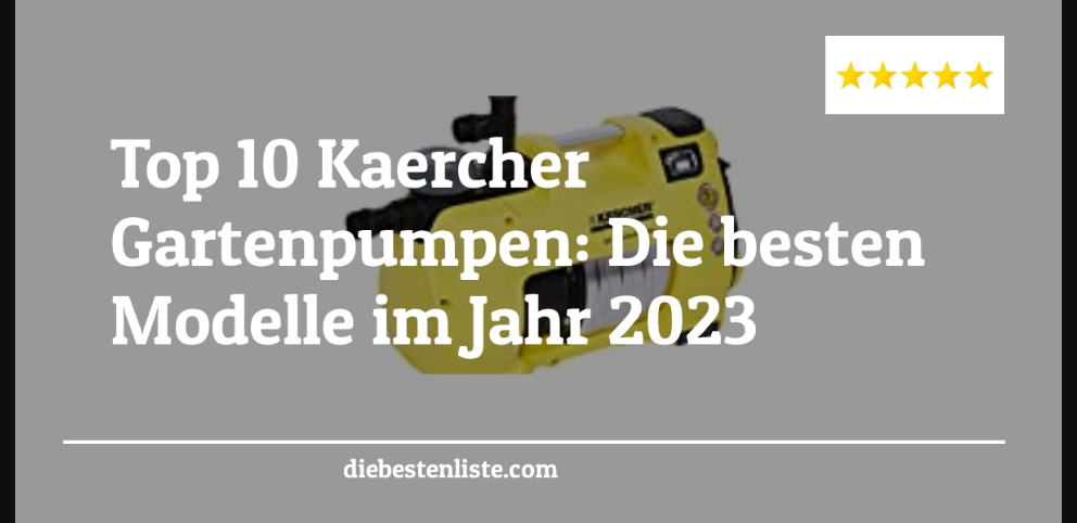 Kaercher Gartenpumpe