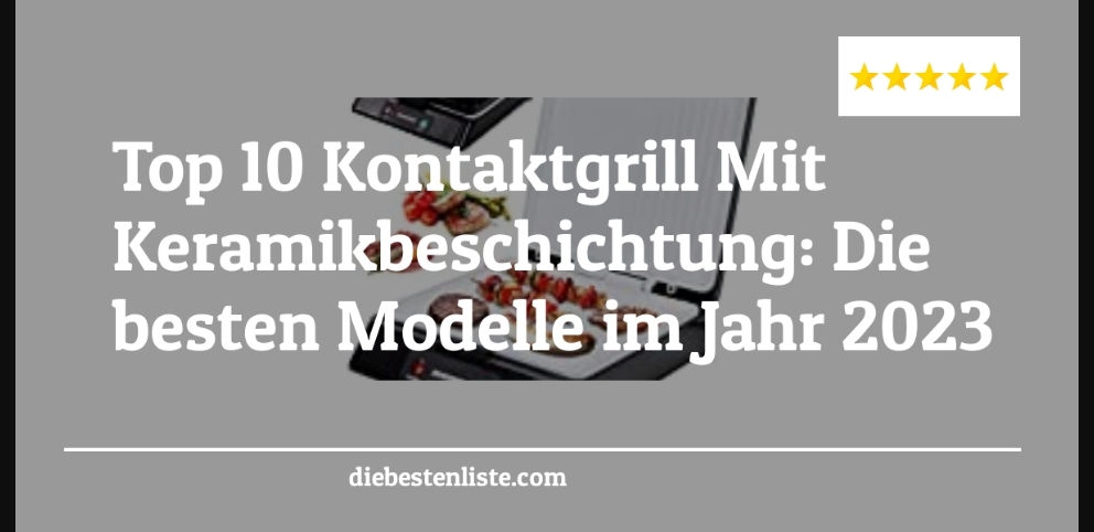 Kontaktgrill Keramikbeschichtung