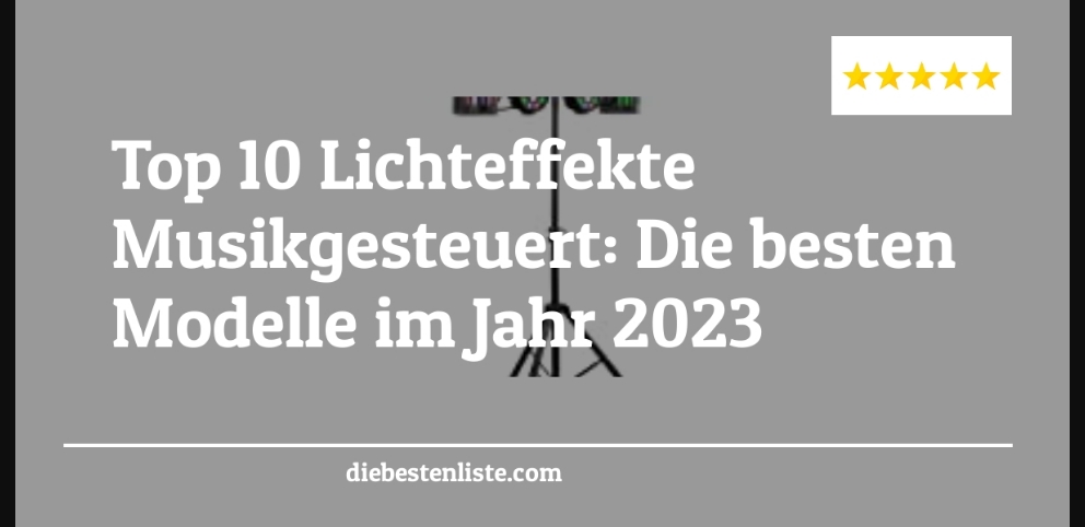 Lichteffekte Musikgesteuert