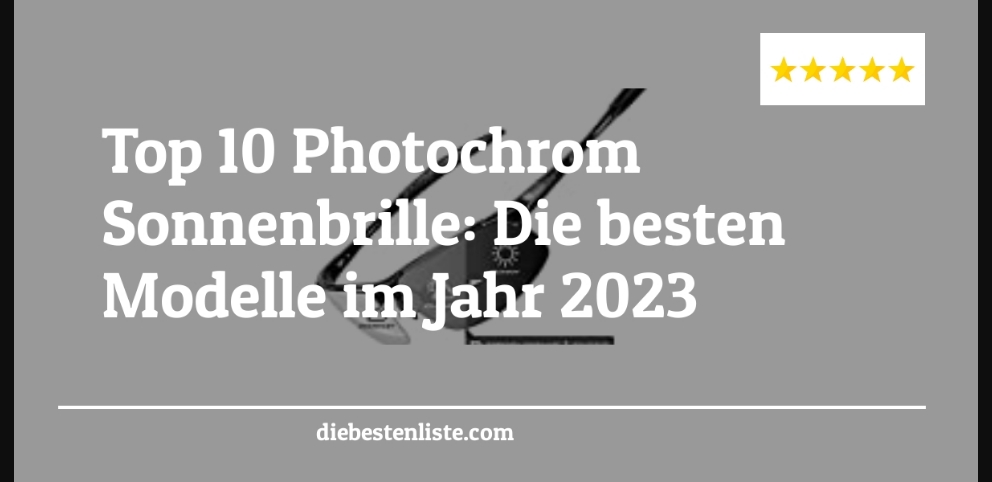 Photochrom Sonnenbrille