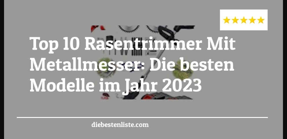 Rasentrimmer Mit Metallmesser