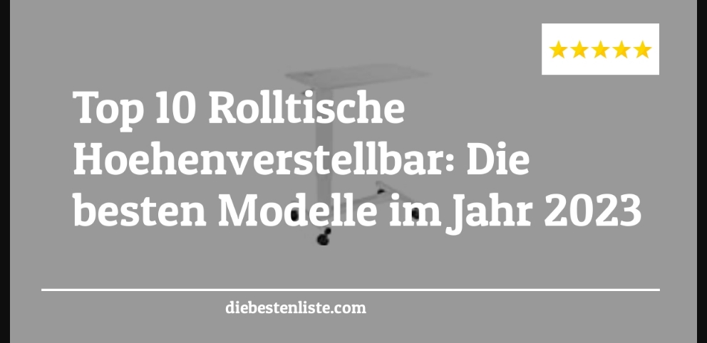 Rolltisch Hoehenverstellbar