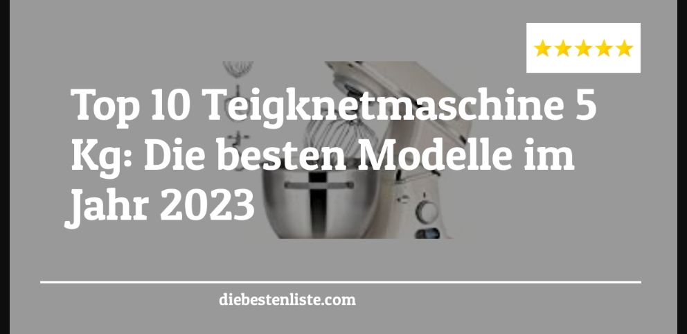 Teigknetmaschine 5 Kg